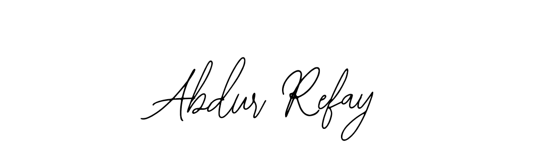 You should practise on your own different ways (Bearetta-2O07w) to write your name (Abdur Refay) in signature. don't let someone else do it for you. Abdur Refay signature style 12 images and pictures png