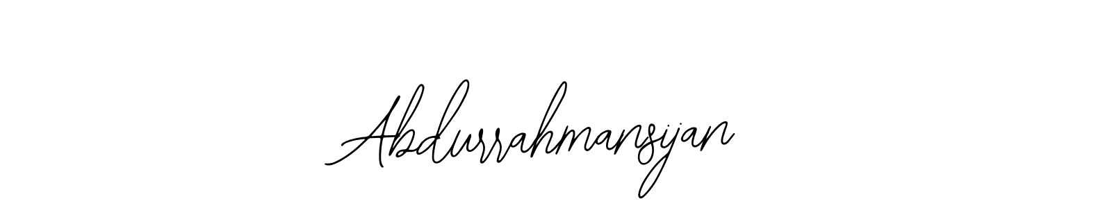 if you are searching for the best signature style for your name Abdurrahmansijan. so please give up your signature search. here we have designed multiple signature styles  using Bearetta-2O07w. Abdurrahmansijan signature style 12 images and pictures png