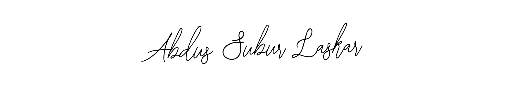 Also You can easily find your signature by using the search form. We will create Abdus Subur Laskar name handwritten signature images for you free of cost using Bearetta-2O07w sign style. Abdus Subur Laskar signature style 12 images and pictures png