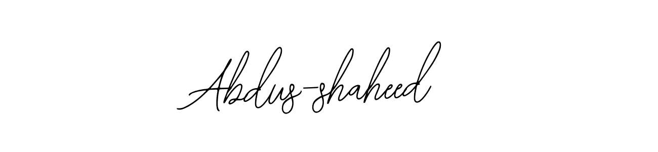 How to make Abdus-shaheed name signature. Use Bearetta-2O07w style for creating short signs online. This is the latest handwritten sign. Abdus-shaheed signature style 12 images and pictures png