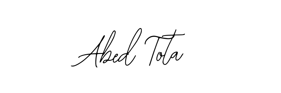 Use a signature maker to create a handwritten signature online. With this signature software, you can design (Bearetta-2O07w) your own signature for name Abed Tota. Abed Tota signature style 12 images and pictures png