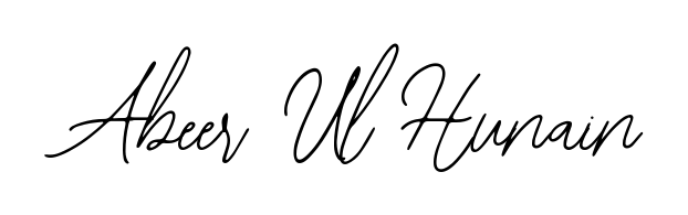 Get an exclusive digital autograph for Abeer Ul Hunain. The Bearetta-2O07w typeface captures the charm of real penmanship on paper. Abeer Ul Hunain signature style 12 images and pictures png