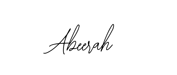 Use a signature maker to create a handwritten signature online. With this signature software, you can design (Bearetta-2O07w) your own signature for name Abeerah. Abeerah signature style 12 images and pictures png