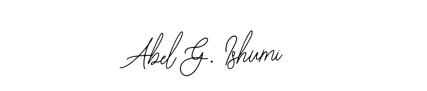 Similarly Bearetta-2O07w is the best handwritten signature design. Signature creator online .You can use it as an online autograph creator for name Abel G. Ishumi. Abel G. Ishumi signature style 12 images and pictures png