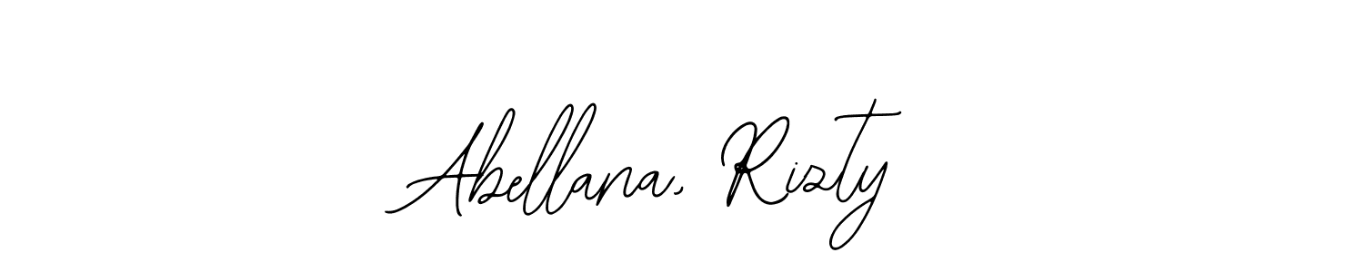 The best way (Bearetta-2O07w) to make a short signature is to pick only two or three words in your name. The name Abellana, Rizty include a total of six letters. For converting this name. Abellana, Rizty signature style 12 images and pictures png