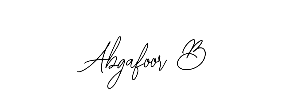 Bearetta-2O07w is a professional signature style that is perfect for those who want to add a touch of class to their signature. It is also a great choice for those who want to make their signature more unique. Get Abgafoor B name to fancy signature for free. Abgafoor B signature style 12 images and pictures png