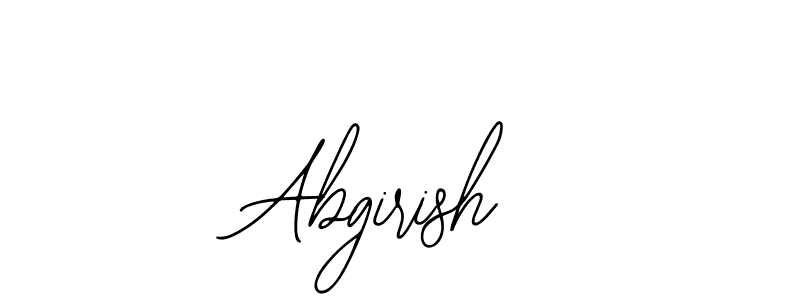 Also You can easily find your signature by using the search form. We will create Abgirish name handwritten signature images for you free of cost using Bearetta-2O07w sign style. Abgirish signature style 12 images and pictures png