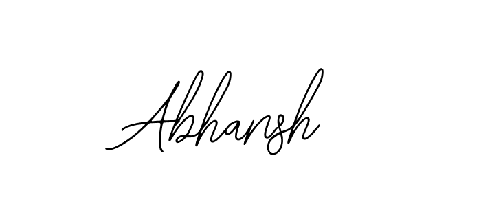 Design your own signature with our free online signature maker. With this signature software, you can create a handwritten (Bearetta-2O07w) signature for name Abhansh. Abhansh signature style 12 images and pictures png