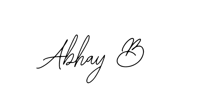Use a signature maker to create a handwritten signature online. With this signature software, you can design (Bearetta-2O07w) your own signature for name Abhay B. Abhay B signature style 12 images and pictures png