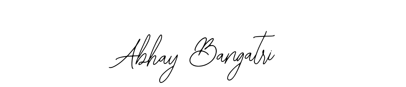 You should practise on your own different ways (Bearetta-2O07w) to write your name (Abhay Bangatri) in signature. don't let someone else do it for you. Abhay Bangatri signature style 12 images and pictures png