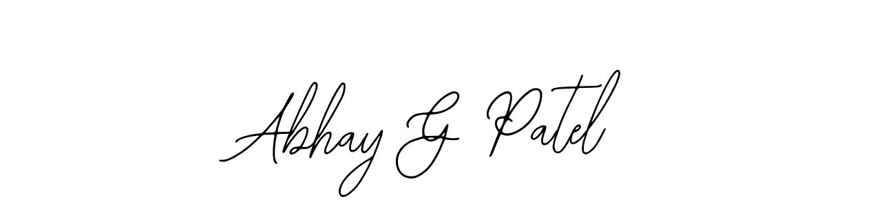 Also You can easily find your signature by using the search form. We will create Abhay G Patel name handwritten signature images for you free of cost using Bearetta-2O07w sign style. Abhay G Patel signature style 12 images and pictures png