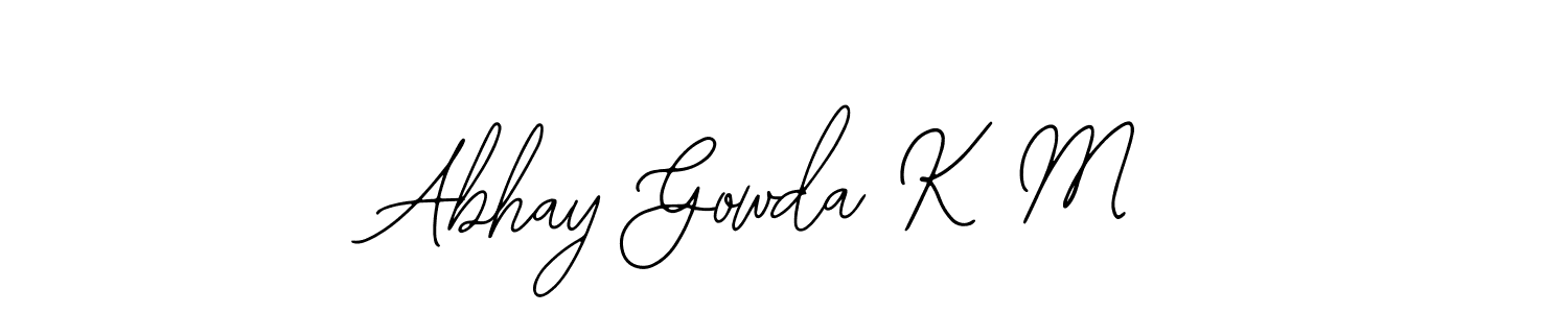 Also we have Abhay Gowda K M name is the best signature style. Create professional handwritten signature collection using Bearetta-2O07w autograph style. Abhay Gowda K M signature style 12 images and pictures png