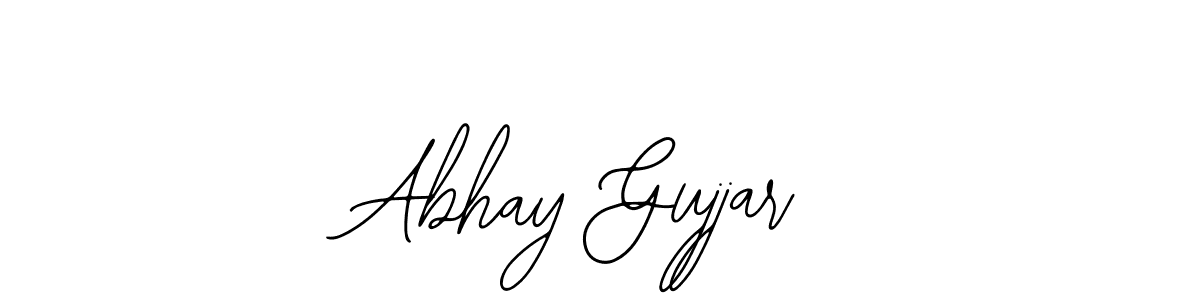 How to make Abhay Gujjar name signature. Use Bearetta-2O07w style for creating short signs online. This is the latest handwritten sign. Abhay Gujjar signature style 12 images and pictures png