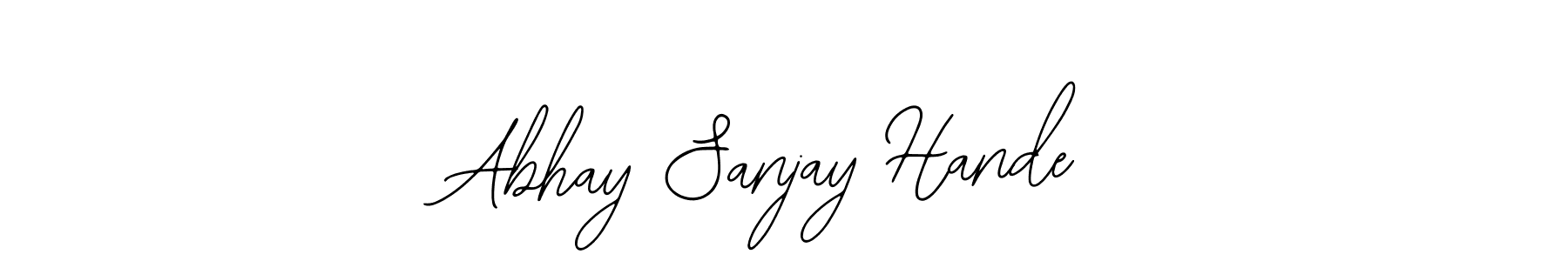 This is the best signature style for the Abhay Sanjay Hande name. Also you like these signature font (Bearetta-2O07w). Mix name signature. Abhay Sanjay Hande signature style 12 images and pictures png