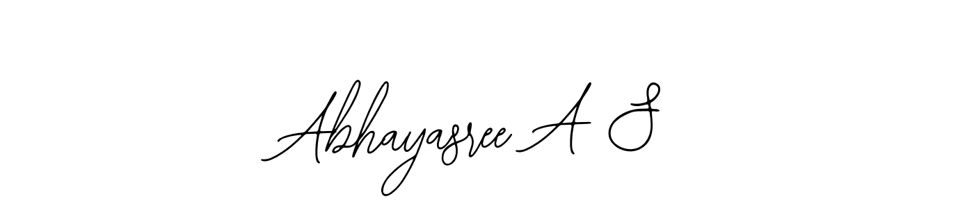 How to make Abhayasree A S signature? Bearetta-2O07w is a professional autograph style. Create handwritten signature for Abhayasree A S name. Abhayasree A S signature style 12 images and pictures png