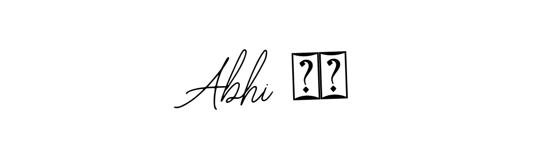 Design your own signature with our free online signature maker. With this signature software, you can create a handwritten (Bearetta-2O07w) signature for name Abhi ❤️. Abhi ❤️ signature style 12 images and pictures png