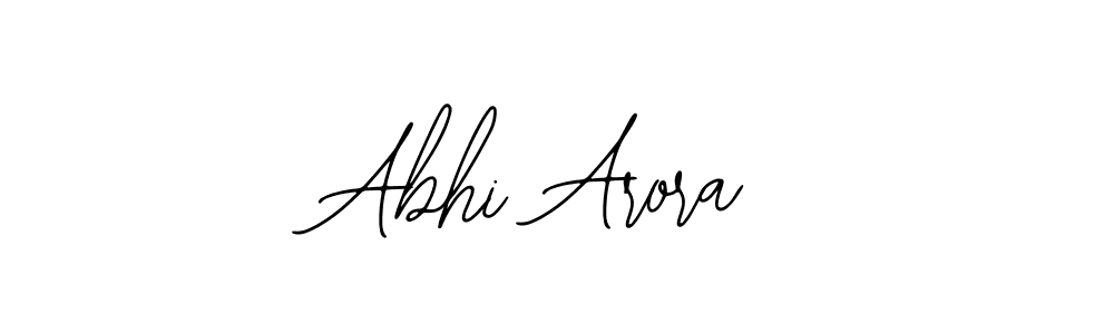 Design your own signature with our free online signature maker. With this signature software, you can create a handwritten (Bearetta-2O07w) signature for name Abhi Arora. Abhi Arora signature style 12 images and pictures png