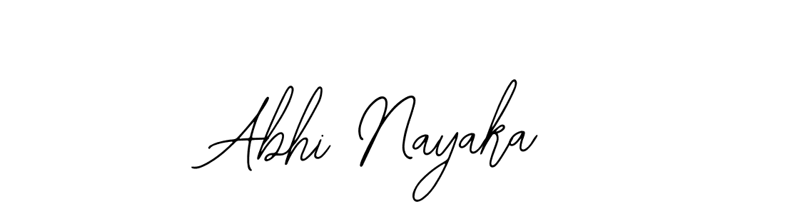 How to make Abhi Nayaka name signature. Use Bearetta-2O07w style for creating short signs online. This is the latest handwritten sign. Abhi Nayaka signature style 12 images and pictures png