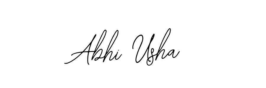 Also we have Abhi Usha name is the best signature style. Create professional handwritten signature collection using Bearetta-2O07w autograph style. Abhi Usha signature style 12 images and pictures png