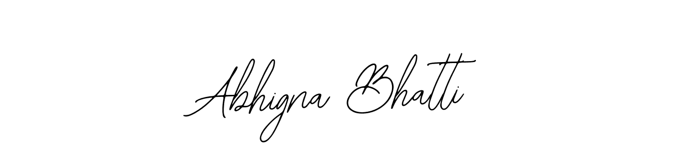 How to make Abhigna Bhatti name signature. Use Bearetta-2O07w style for creating short signs online. This is the latest handwritten sign. Abhigna Bhatti signature style 12 images and pictures png