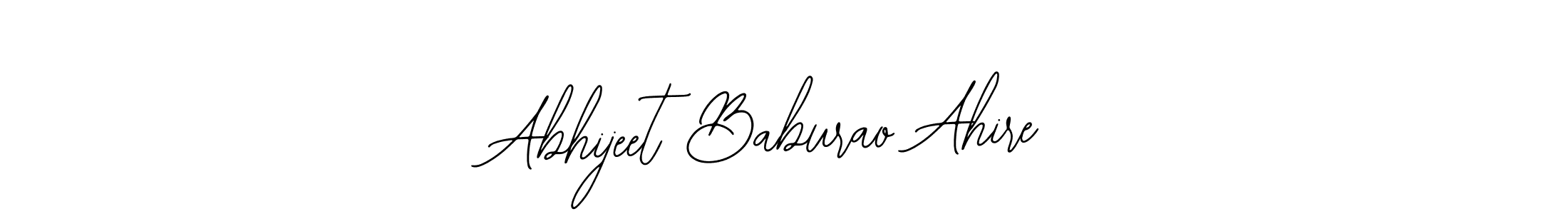 How to make Abhijeet Baburao Ahire name signature. Use Bearetta-2O07w style for creating short signs online. This is the latest handwritten sign. Abhijeet Baburao Ahire signature style 12 images and pictures png