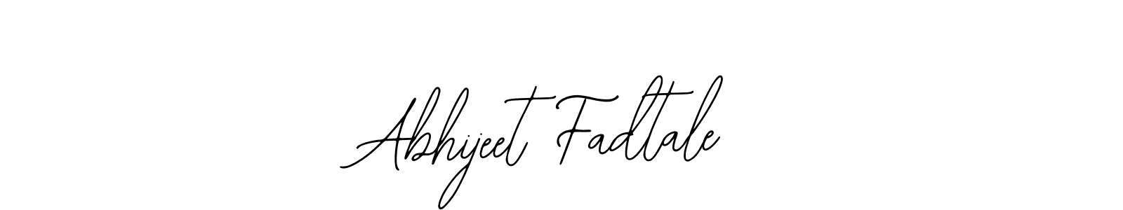 The best way (Bearetta-2O07w) to make a short signature is to pick only two or three words in your name. The name Abhijeet Fadtale include a total of six letters. For converting this name. Abhijeet Fadtale signature style 12 images and pictures png