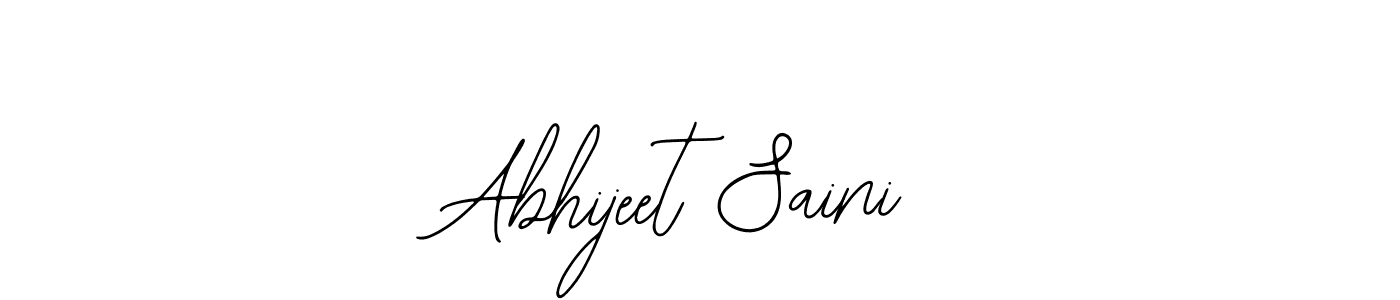 You should practise on your own different ways (Bearetta-2O07w) to write your name (Abhijeet Saini) in signature. don't let someone else do it for you. Abhijeet Saini signature style 12 images and pictures png