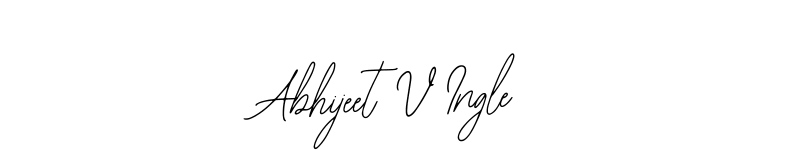 You should practise on your own different ways (Bearetta-2O07w) to write your name (Abhijeet V Ingle) in signature. don't let someone else do it for you. Abhijeet V Ingle signature style 12 images and pictures png