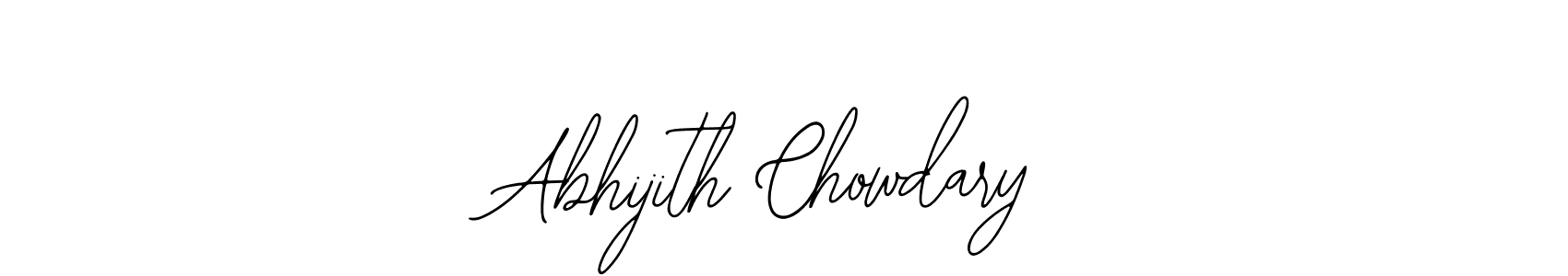 How to make Abhijith Chowdary name signature. Use Bearetta-2O07w style for creating short signs online. This is the latest handwritten sign. Abhijith Chowdary signature style 12 images and pictures png