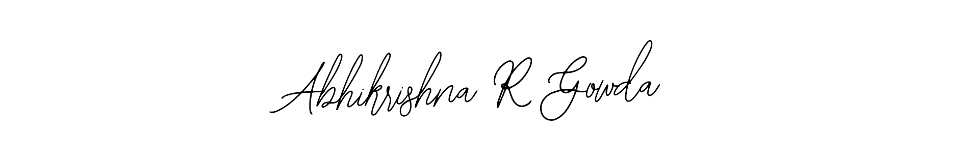 if you are searching for the best signature style for your name Abhikrishna R Gowda. so please give up your signature search. here we have designed multiple signature styles  using Bearetta-2O07w. Abhikrishna R Gowda signature style 12 images and pictures png