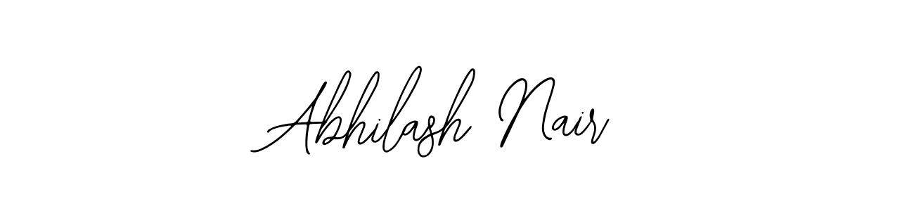 How to make Abhilash Nair name signature. Use Bearetta-2O07w style for creating short signs online. This is the latest handwritten sign. Abhilash Nair signature style 12 images and pictures png