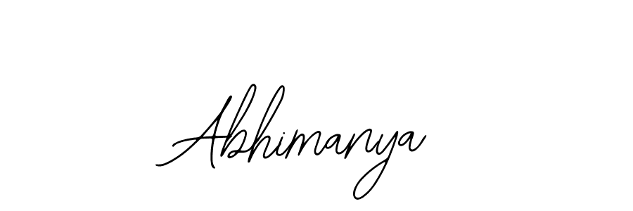 How to make Abhimanya name signature. Use Bearetta-2O07w style for creating short signs online. This is the latest handwritten sign. Abhimanya signature style 12 images and pictures png