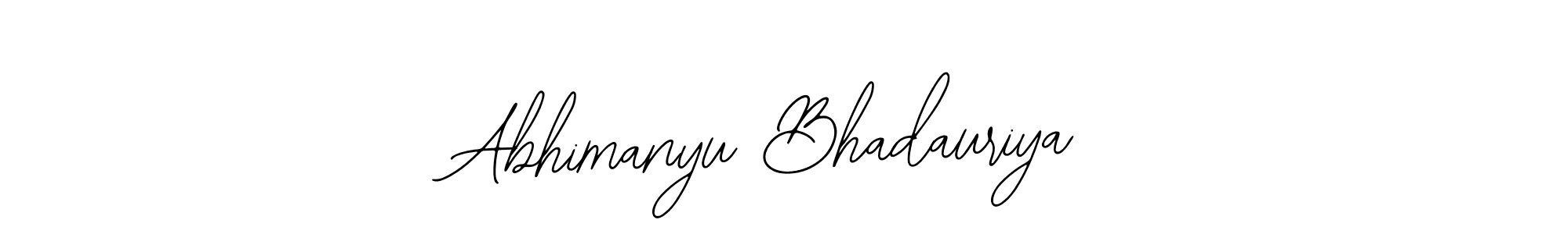 The best way (Bearetta-2O07w) to make a short signature is to pick only two or three words in your name. The name Abhimanyu Bhadauriya include a total of six letters. For converting this name. Abhimanyu Bhadauriya signature style 12 images and pictures png