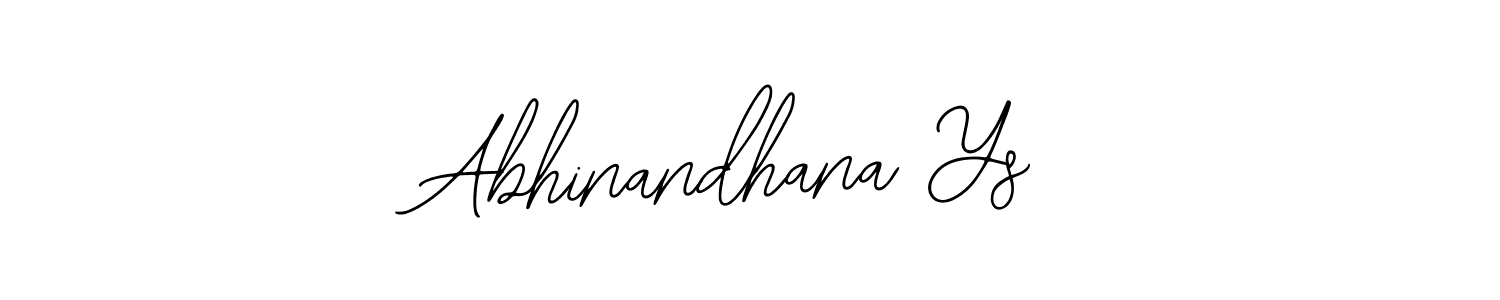 How to make Abhinandhana Ys name signature. Use Bearetta-2O07w style for creating short signs online. This is the latest handwritten sign. Abhinandhana Ys signature style 12 images and pictures png