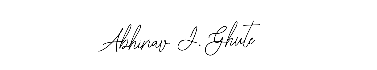 The best way (Bearetta-2O07w) to make a short signature is to pick only two or three words in your name. The name Abhinav J. Ghute include a total of six letters. For converting this name. Abhinav J. Ghute signature style 12 images and pictures png