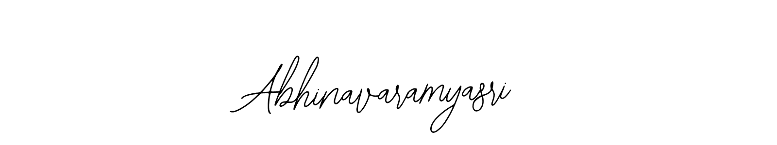 The best way (Bearetta-2O07w) to make a short signature is to pick only two or three words in your name. The name Abhinavaramyasri include a total of six letters. For converting this name. Abhinavaramyasri signature style 12 images and pictures png