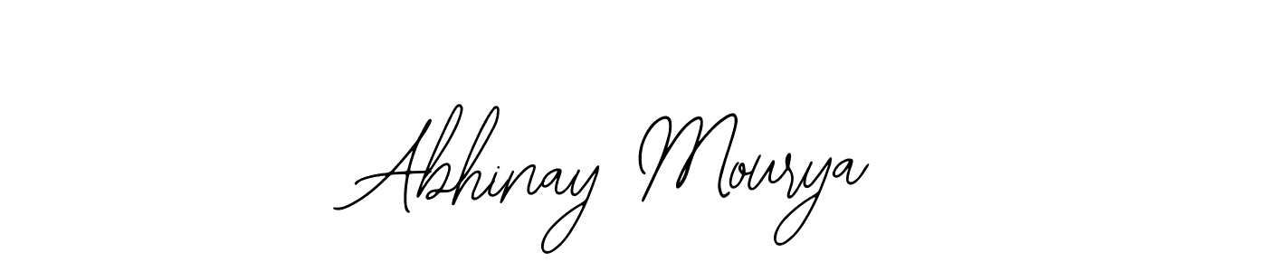 The best way (Bearetta-2O07w) to make a short signature is to pick only two or three words in your name. The name Abhinay Mourya include a total of six letters. For converting this name. Abhinay Mourya signature style 12 images and pictures png