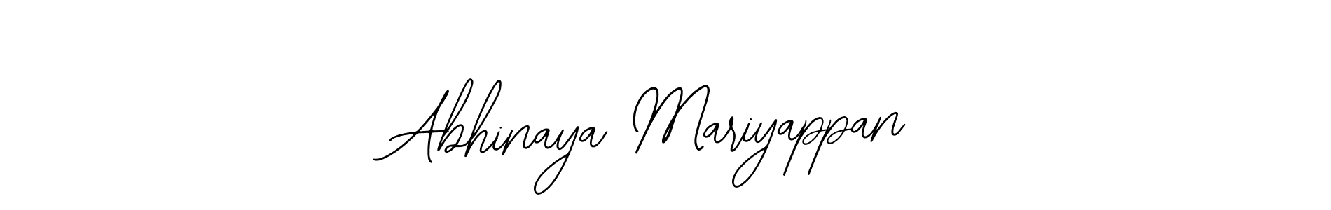 How to make Abhinaya Mariyappan name signature. Use Bearetta-2O07w style for creating short signs online. This is the latest handwritten sign. Abhinaya Mariyappan signature style 12 images and pictures png