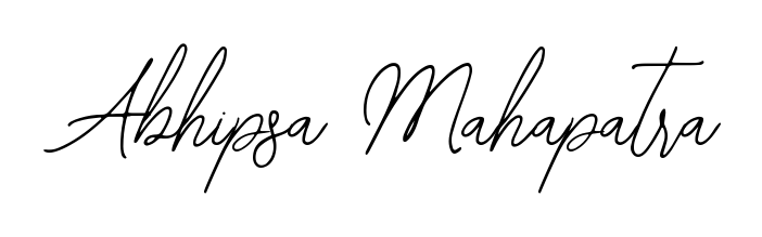 Create your official email sign-off with Abhipsa Mahapatra name in Bearetta-2O07w style. Crisp, clean, and perfectly legible across all screens. Abhipsa Mahapatra signature style 12 images and pictures png