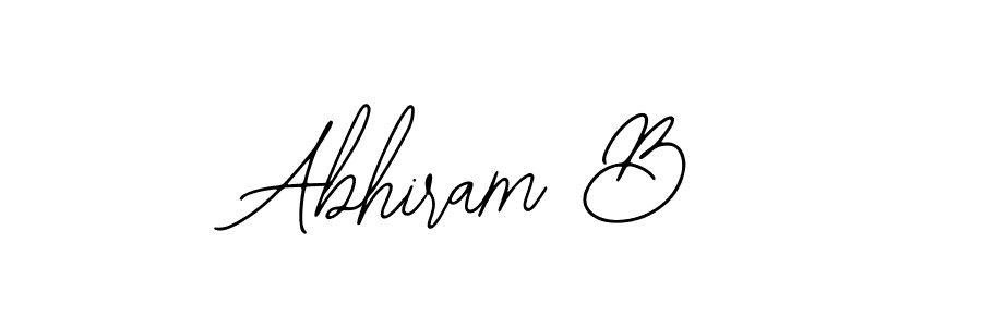 You should practise on your own different ways (Bearetta-2O07w) to write your name (Abhiram B) in signature. don't let someone else do it for you. Abhiram B signature style 12 images and pictures png