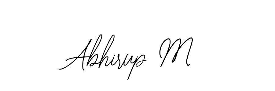 Also You can easily find your signature by using the search form. We will create Abhirup M name handwritten signature images for you free of cost using Bearetta-2O07w sign style. Abhirup M signature style 12 images and pictures png