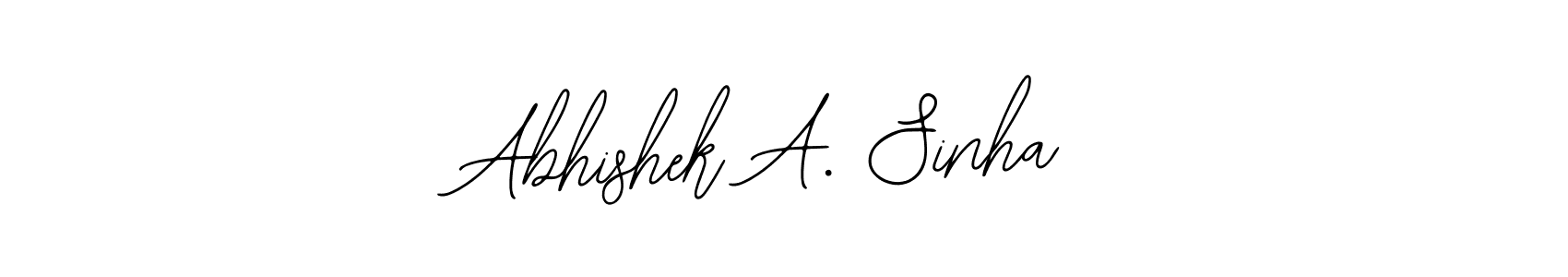 How to make Abhishek A. Sinha name signature. Use Bearetta-2O07w style for creating short signs online. This is the latest handwritten sign. Abhishek A. Sinha signature style 12 images and pictures png