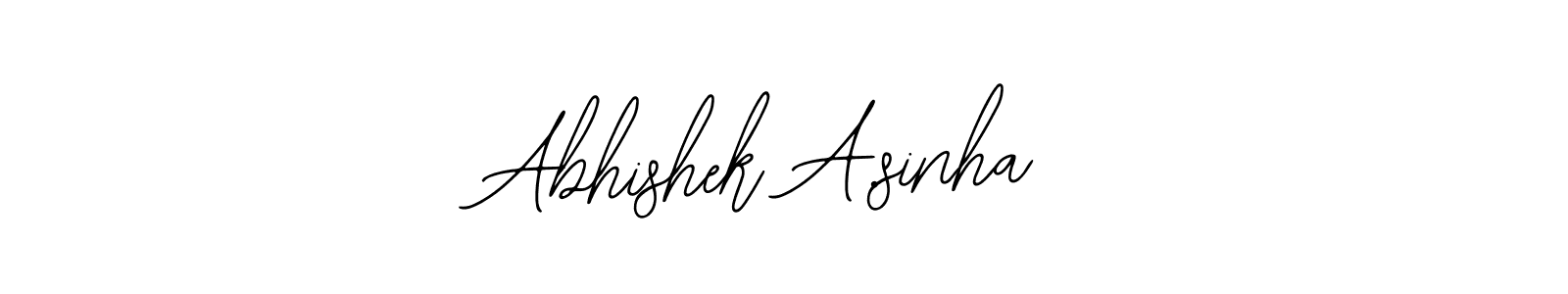 You should practise on your own different ways (Bearetta-2O07w) to write your name (Abhishek A.sinha) in signature. don't let someone else do it for you. Abhishek A.sinha signature style 12 images and pictures png