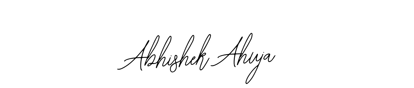 You should practise on your own different ways (Bearetta-2O07w) to write your name (Abhishek Ahuja) in signature. don't let someone else do it for you. Abhishek Ahuja signature style 12 images and pictures png