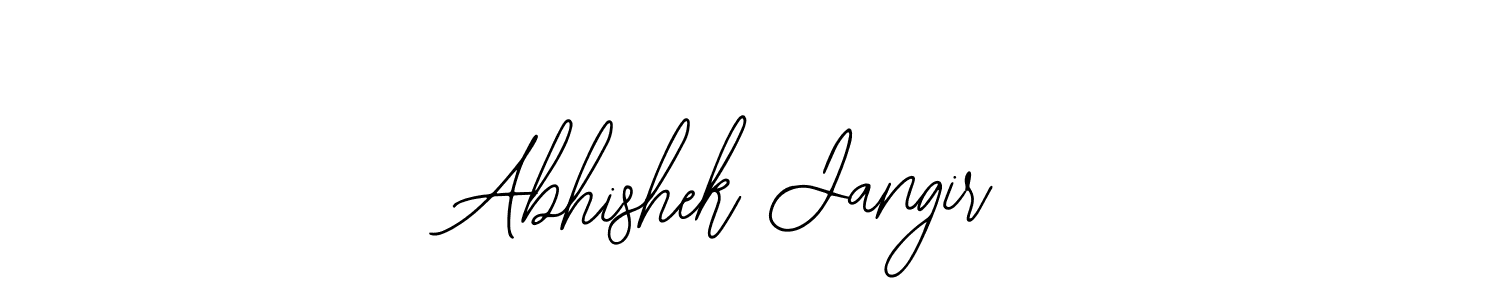 Use a signature maker to create a handwritten signature online. With this signature software, you can design (Bearetta-2O07w) your own signature for name Abhishek Jangir. Abhishek Jangir signature style 12 images and pictures png