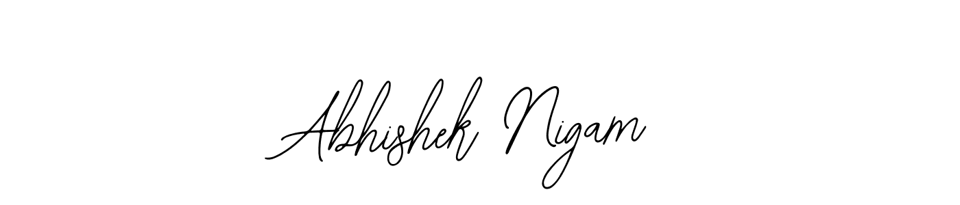 if you are searching for the best signature style for your name Abhishek Nigam. so please give up your signature search. here we have designed multiple signature styles  using Bearetta-2O07w. Abhishek Nigam signature style 12 images and pictures png