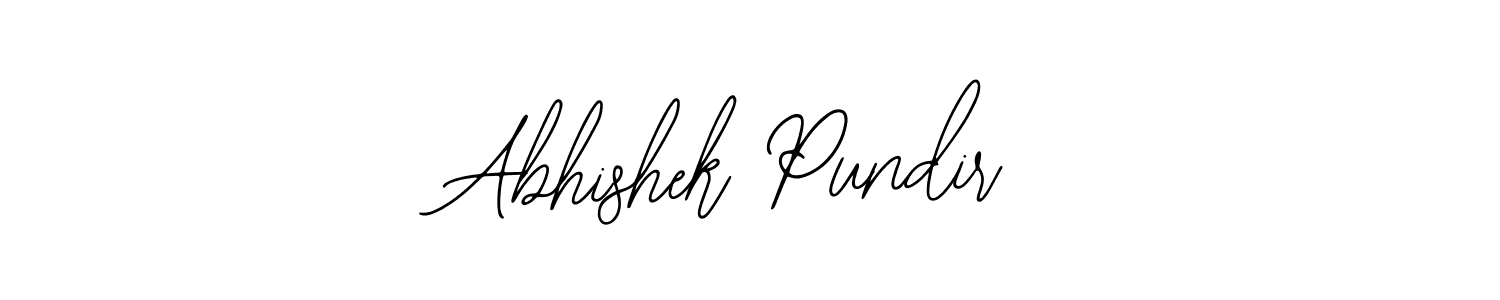 How to make Abhishek Pundir name signature. Use Bearetta-2O07w style for creating short signs online. This is the latest handwritten sign. Abhishek Pundir signature style 12 images and pictures png