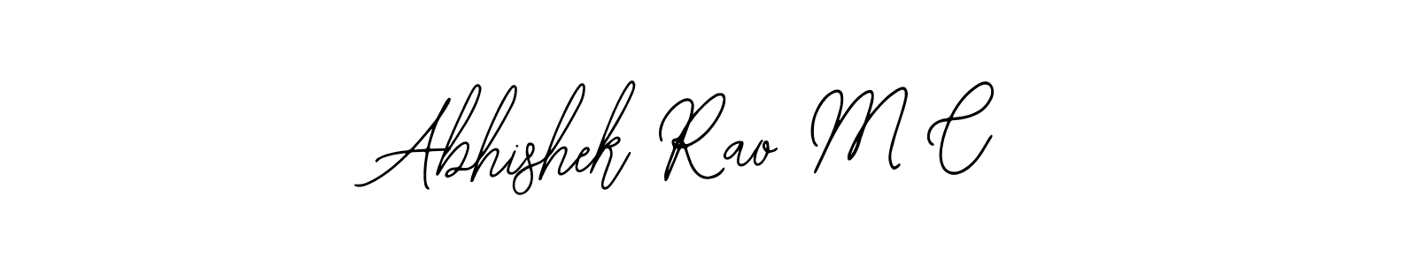 Also You can easily find your signature by using the search form. We will create Abhishek Rao M C name handwritten signature images for you free of cost using Bearetta-2O07w sign style. Abhishek Rao M C signature style 12 images and pictures png