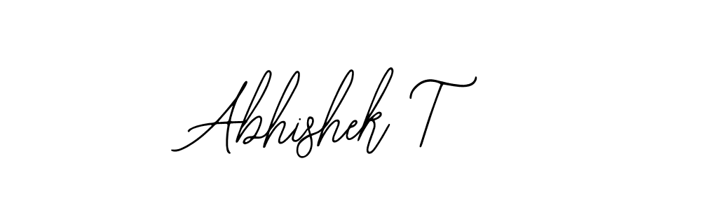 You should practise on your own different ways (Bearetta-2O07w) to write your name (Abhishek T) in signature. don't let someone else do it for you. Abhishek T signature style 12 images and pictures png