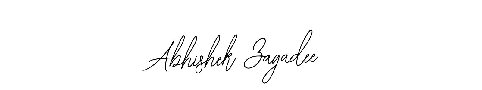 Bearetta-2O07w is a professional signature style that is perfect for those who want to add a touch of class to their signature. It is also a great choice for those who want to make their signature more unique. Get Abhishek Zagadee name to fancy signature for free. Abhishek Zagadee signature style 12 images and pictures png